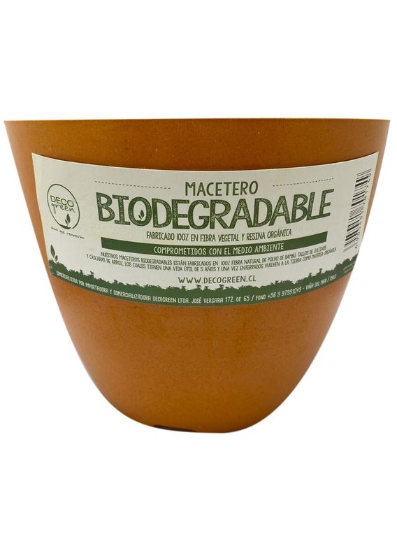Set 2 Maceteros Biodegradables de Silicona 24x18 cm Terracota