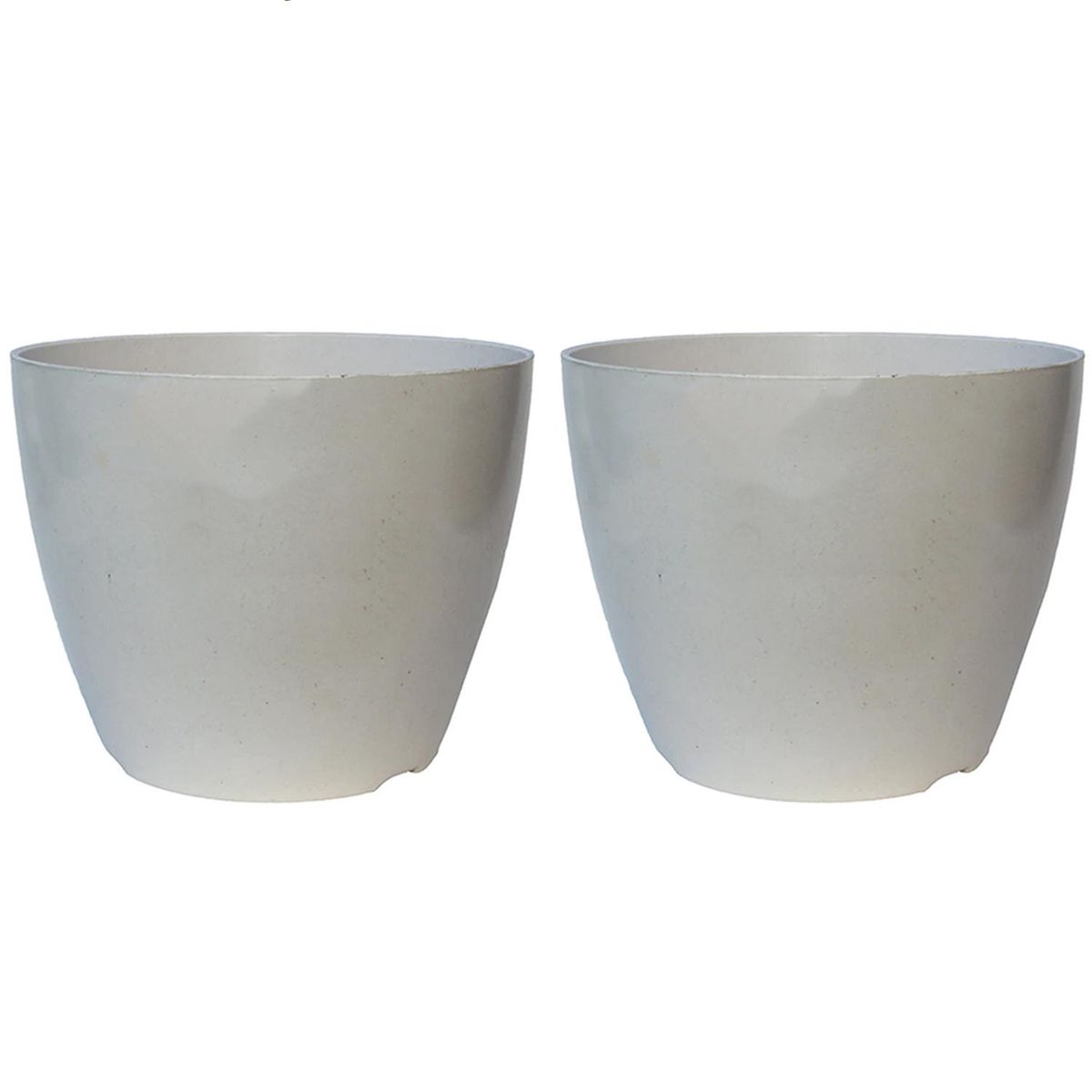 DECOGREEN - Set 2 Maceteros Biodegradables de Silicona 24x18 cm Blanco