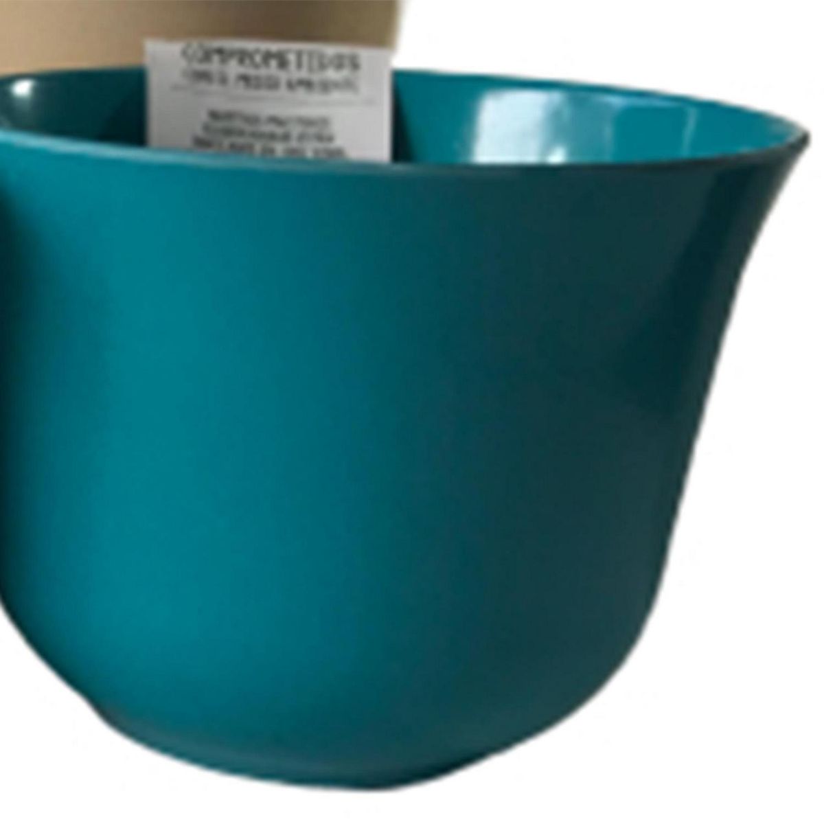 DECOGREEN - Set 6 Macetero Biodegradables Curvo 3 blanco, 3 turquesa