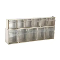AUTORODEC - Set 2 organizadores cajas transparentes 60x14x22cm