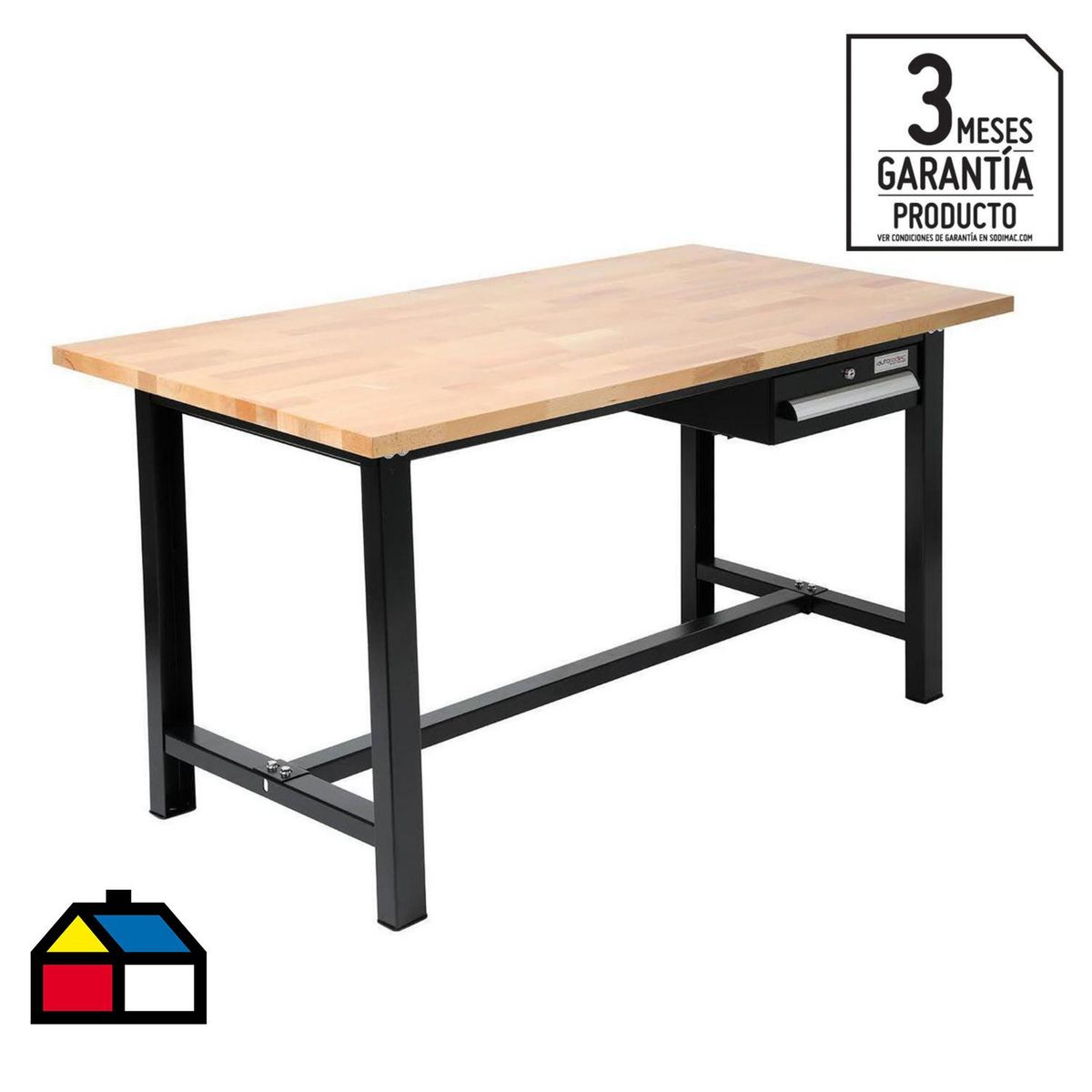 AUTORODEC - Mesón de trabajo 150x75x78cm madera sólida block