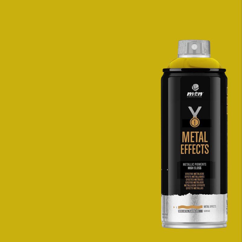 MONTANA COLORS - Pintura en Spray Efecto Cromado Brillante Oro 400ml