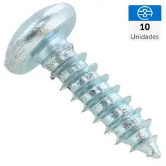 FIXSER - Tornillo Roscalata Cabeza Phillips Metal 5 " 12 mm 10 Unidades