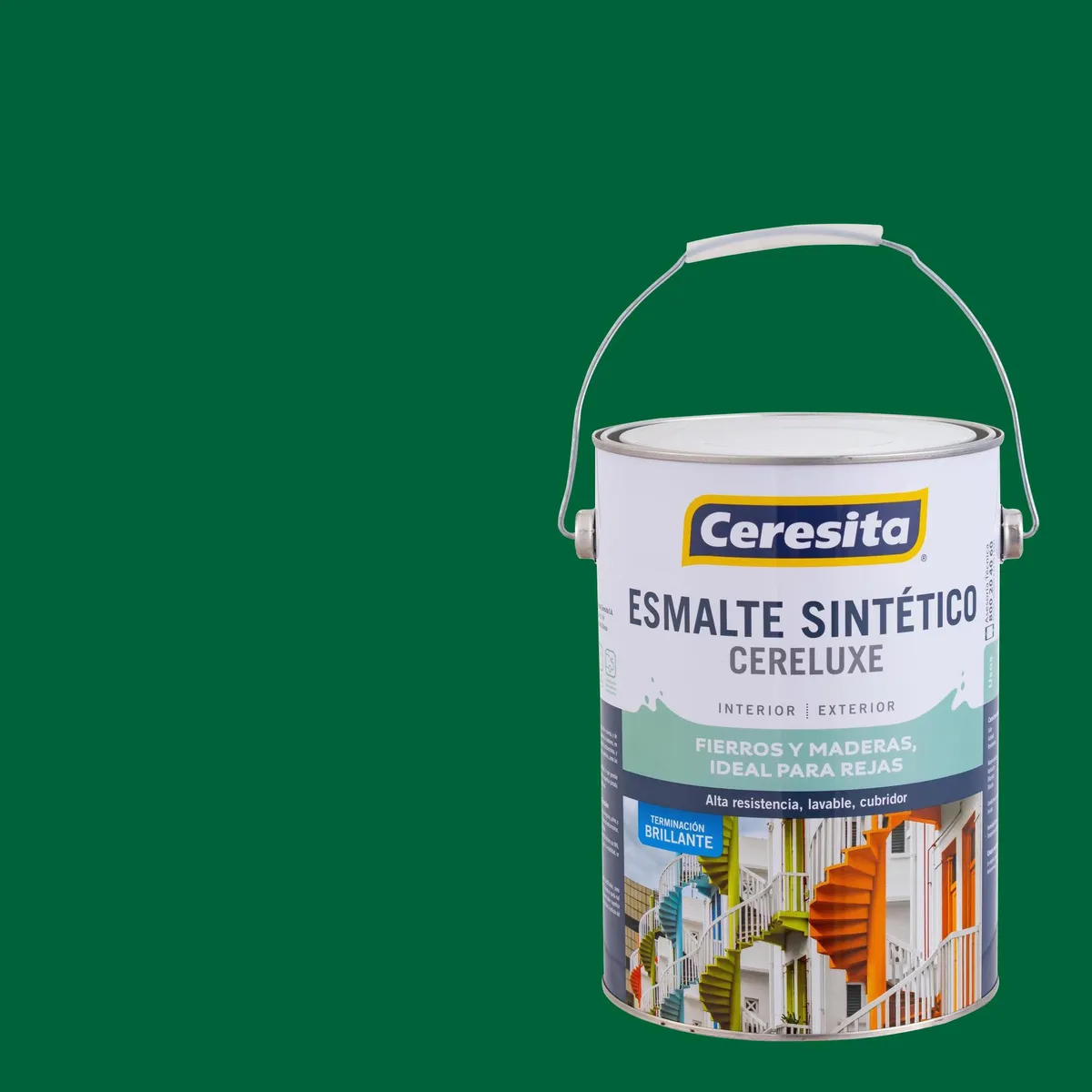 CERESITA - Esmalte Sintético Galón 1 galón(es) Brillante Verde Bosque 