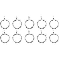 Set De Argollas Para Cortina 10 Unidades Plateado