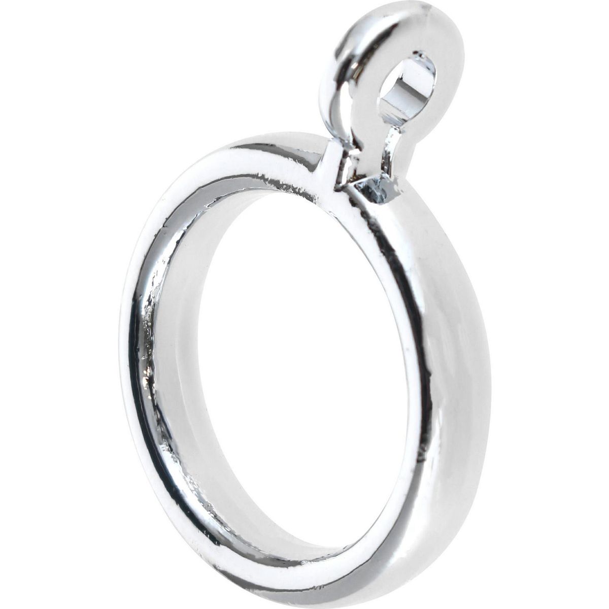 METALHSA - Set de argollas para cortina 10 unidades plateado