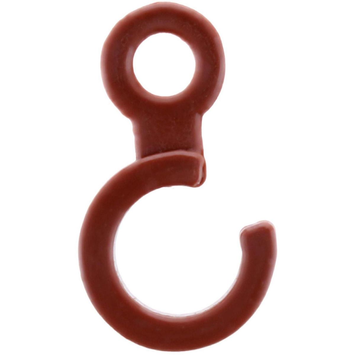 DECOROD - Set de ganchos para barra de cortina 12 unidades café