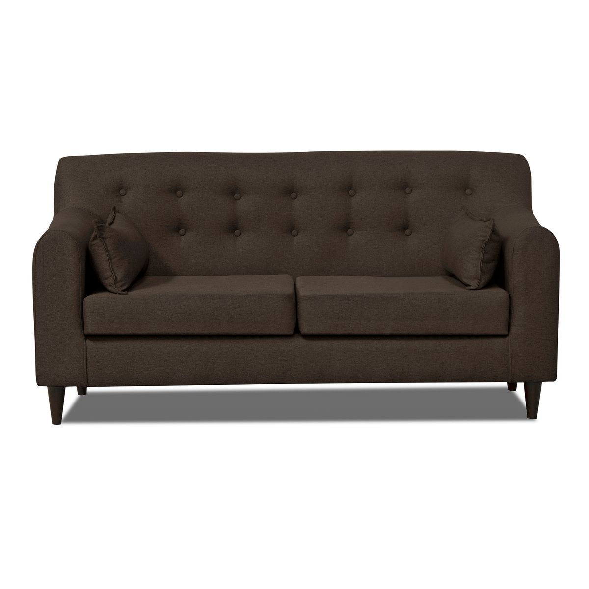 INTERMUEBLES - Sofá 3 cuerpos Dali 200x72x77 cm Chocolate