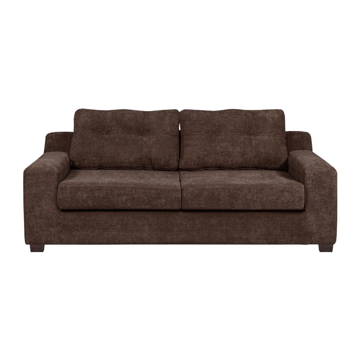 INTERMUEBLES - Sofá 3 cuerpos Santi 180x96x90 cm Chocolate
