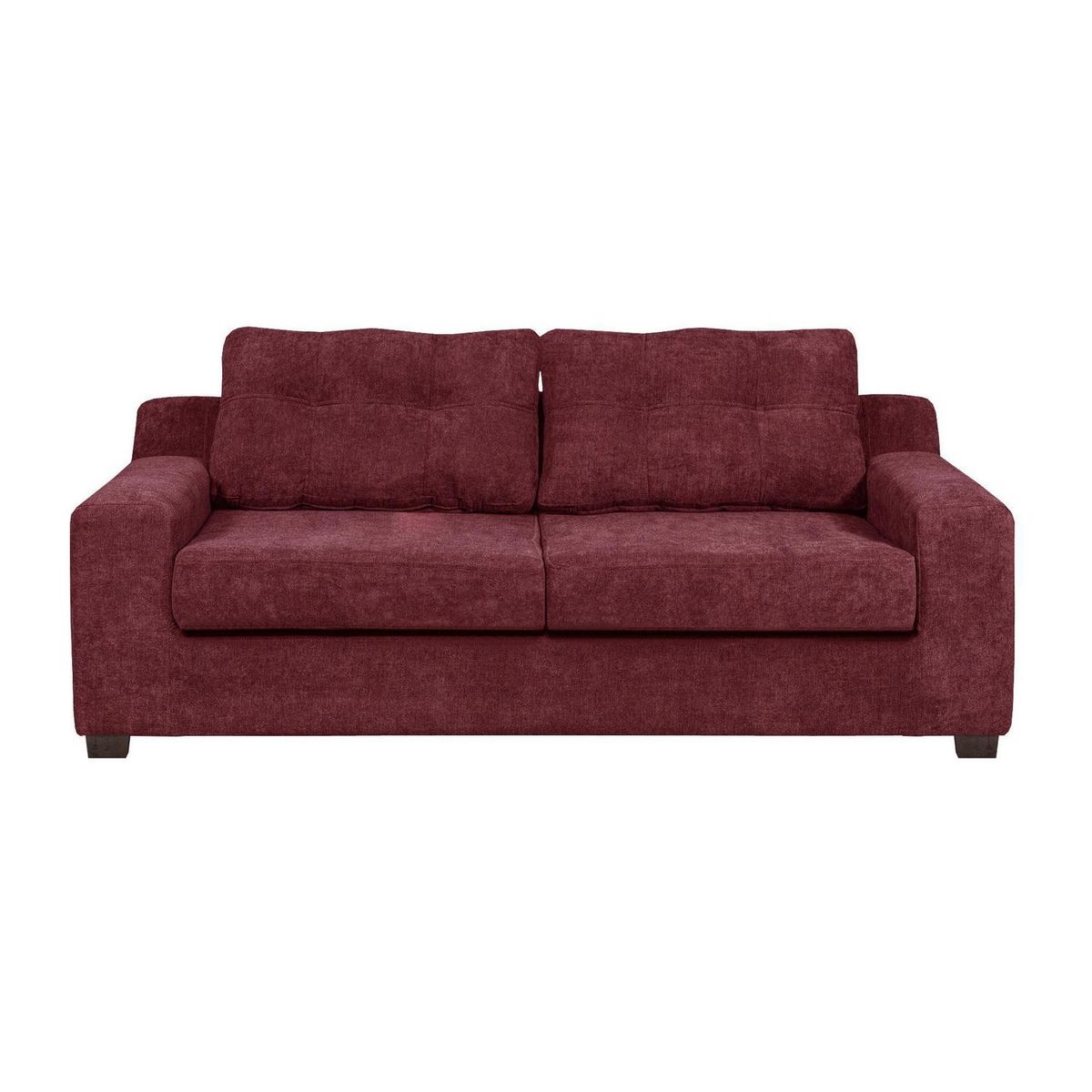 INTERMUEBLES - Sofá 3 cuerpos Santi 180x96x90 cm Burdeo