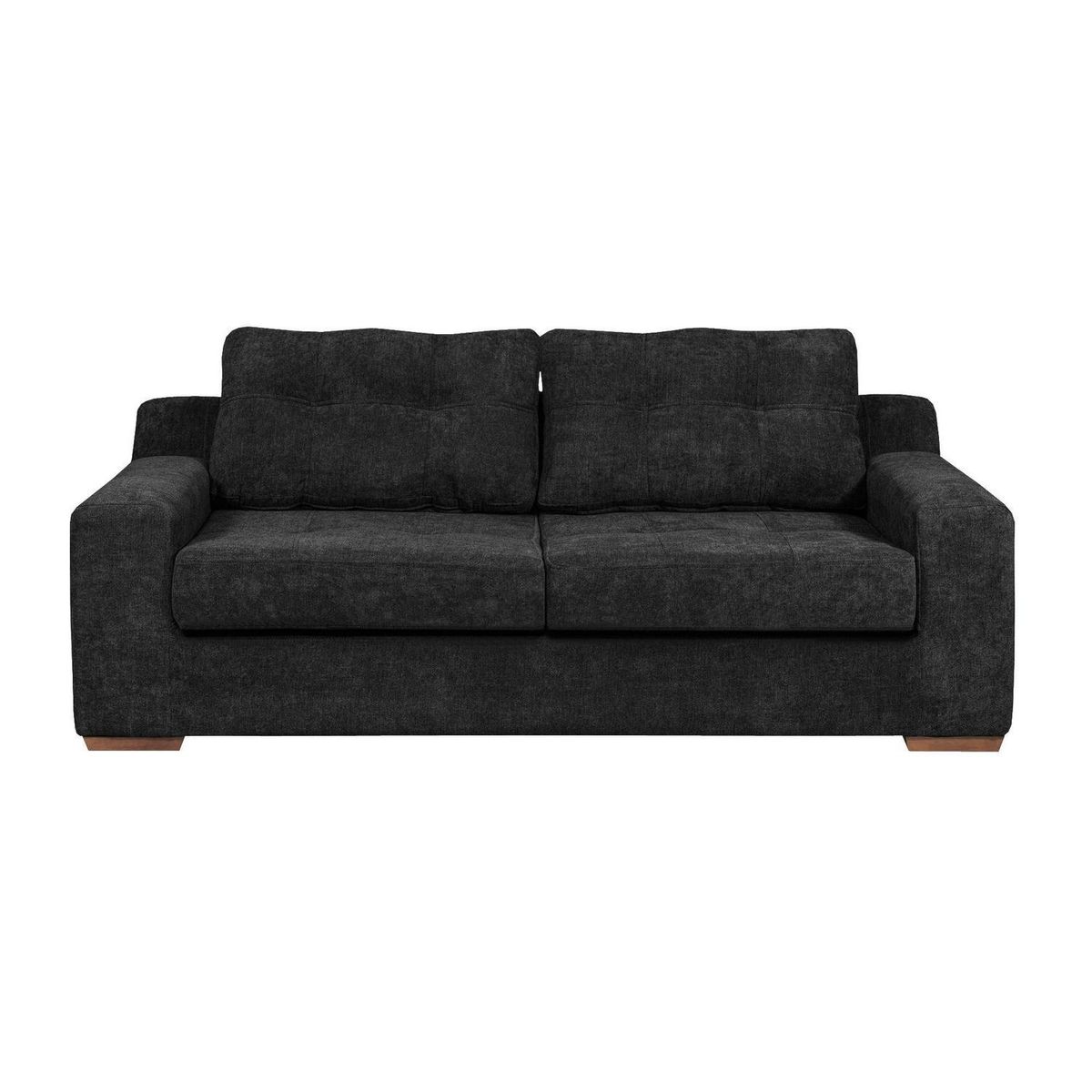 INTERMUEBLES - Sofá 3 cuerpos Santi 180x96x90 cm Negro