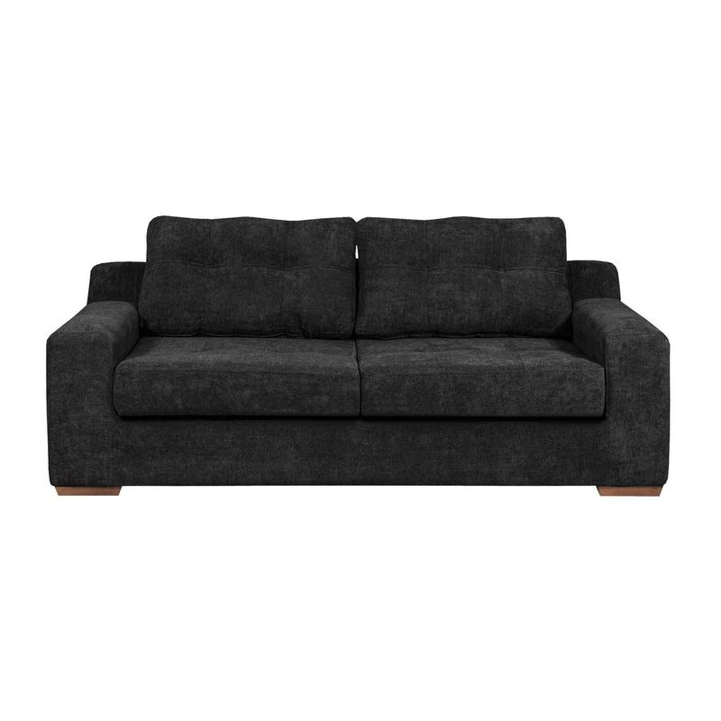 INNOVAMUEBLES - Sofá 3 cuerpos Santi 180x96x90 cm Negro