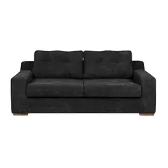 INNOVAMUEBLES - Sofá 3 cuerpos Santi 180x96x90 cm Negro