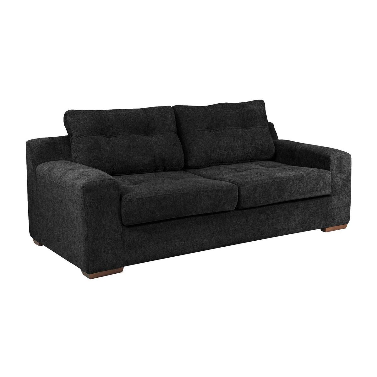 INTERMUEBLES - Sofá 3 cuerpos Santi 180x96x90 cm Negro