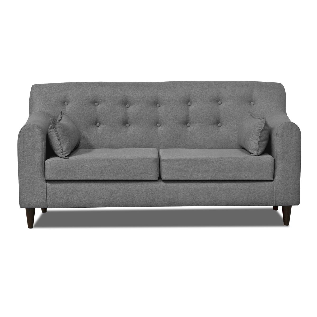 INTERMUEBLES - Sofá 3 cuerpos Dali 200x72x77 cm Gris