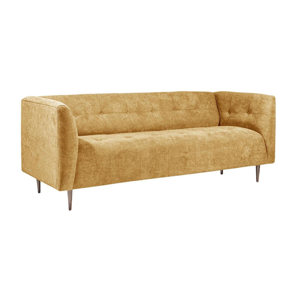 INTERMUEBLES - Sofá 3 cuerpos Dali 200x72x77 cm Mostaza