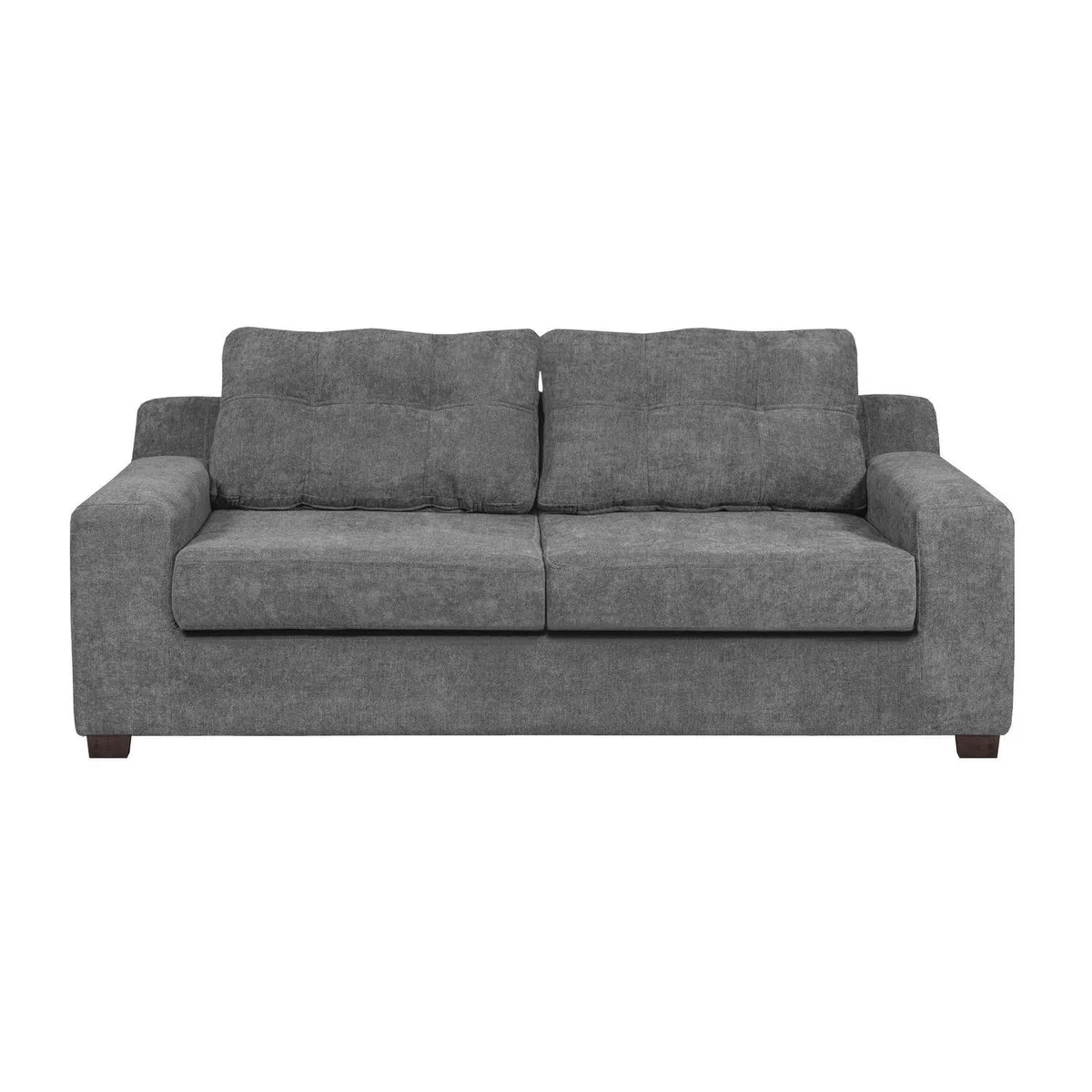 INTERMUEBLES - Sofá 3 cuerpos Santi 180x96x90 cm Gris oscuro