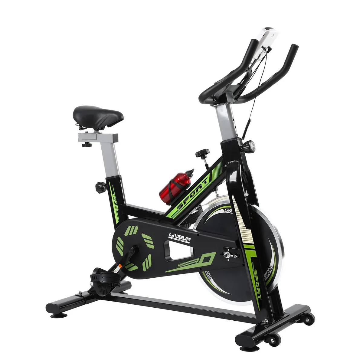 LIVE SPORT - Bicicleta Spinning 7801 Negro/Verde
