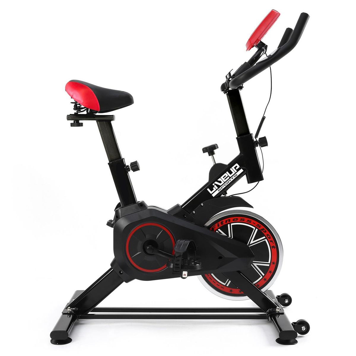 LIVE SPORT - Bicicleta Spinning 7622 Negro/Rojo