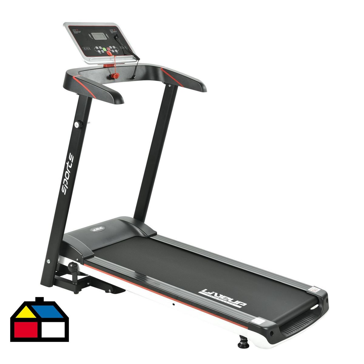 LIVE SPORT - Trotadora Eléctrica Intensity Pulse 2 HP 65x123 cm Negro