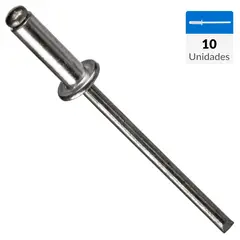 FIXSER - Remache tipo pop 4x8 mm 10 unidades