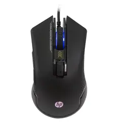 HP - Mouse alámbrico gamer negro