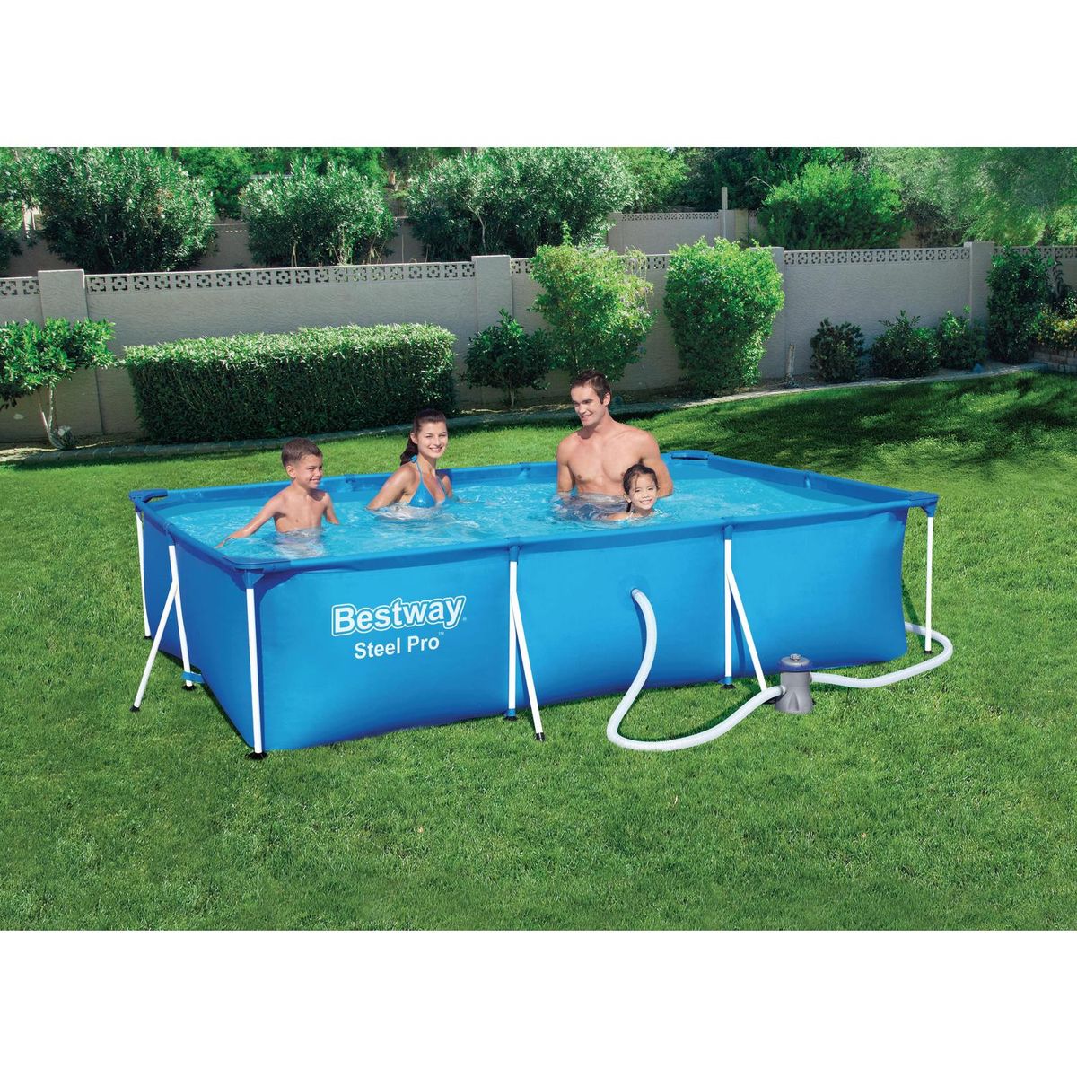 BESTWAY - Piscina estructural con filtro 300x201x66 cm 3300 litros