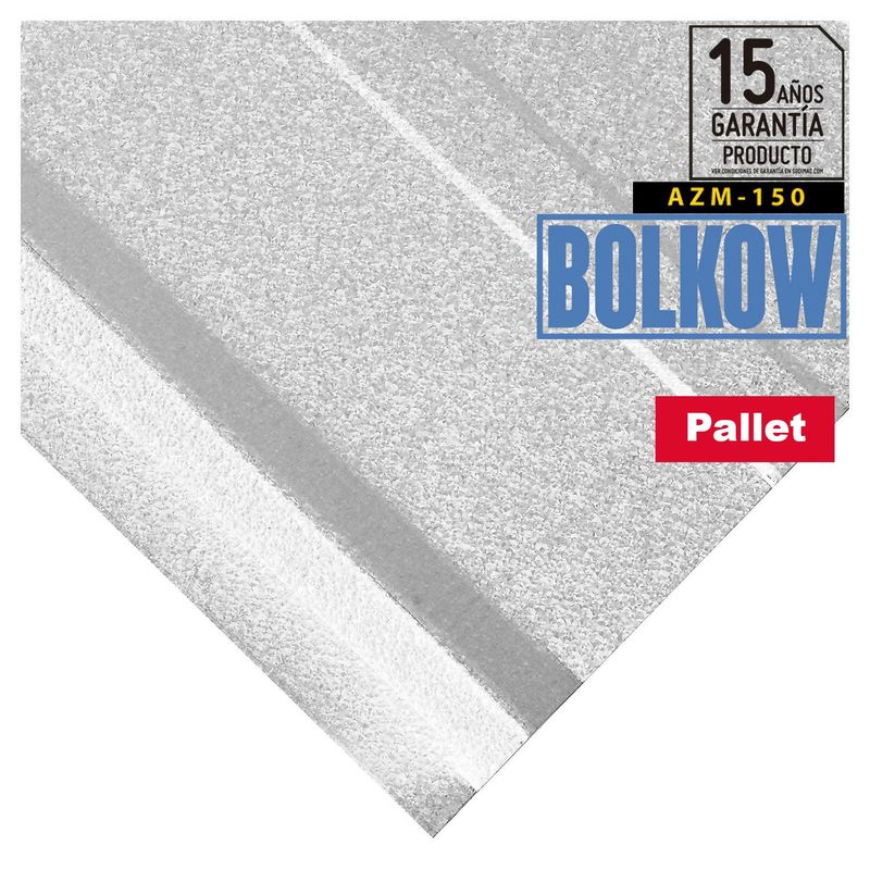 BOLKOW - Plancha Zinc 5V 0.35 mm 89.5x250 cm Gris