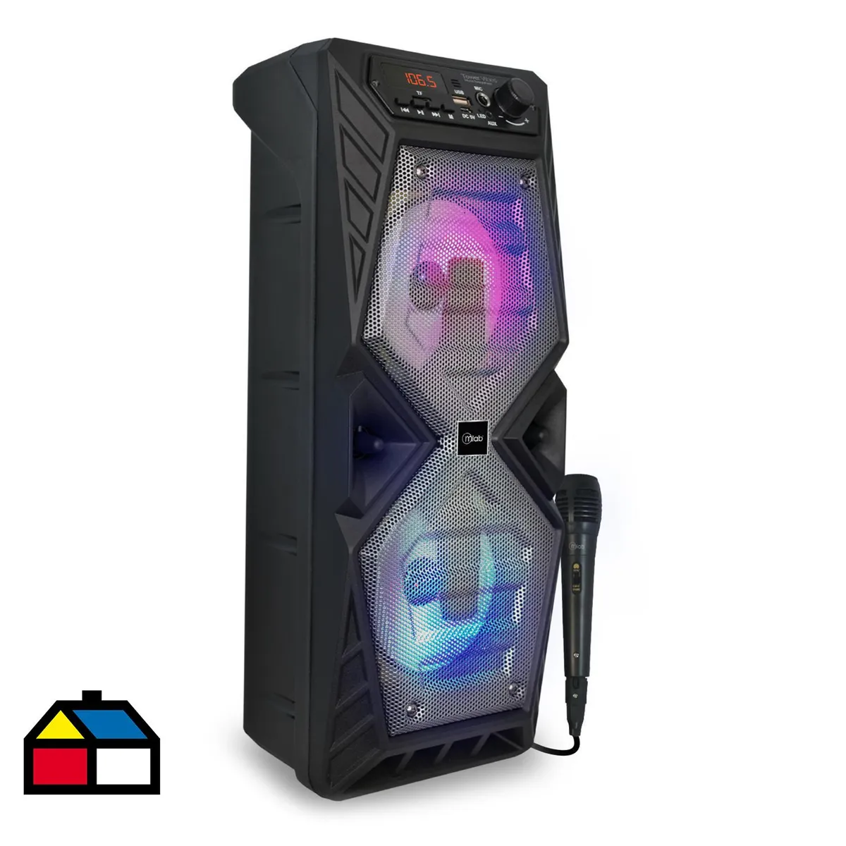 MLAB - Karaoke Tower Outdoor/TWS-Bluetooth/Batería/USB/SD