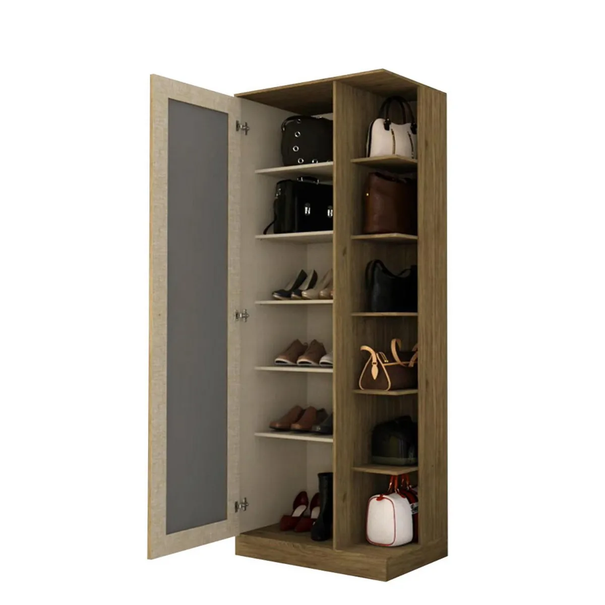 HOME MOBILI - Zapatera Aglomerado 13 Nivel(es) 69x179x38 cm Rústico