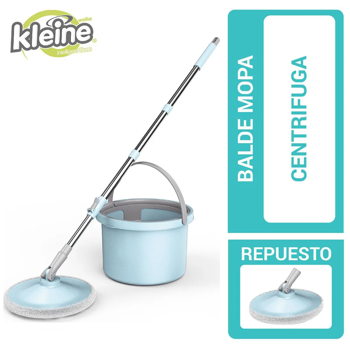 KLEINE WOLKE - Balde Mopa Centrifuga Kleine Wolke Con Repuesto 32 Cm