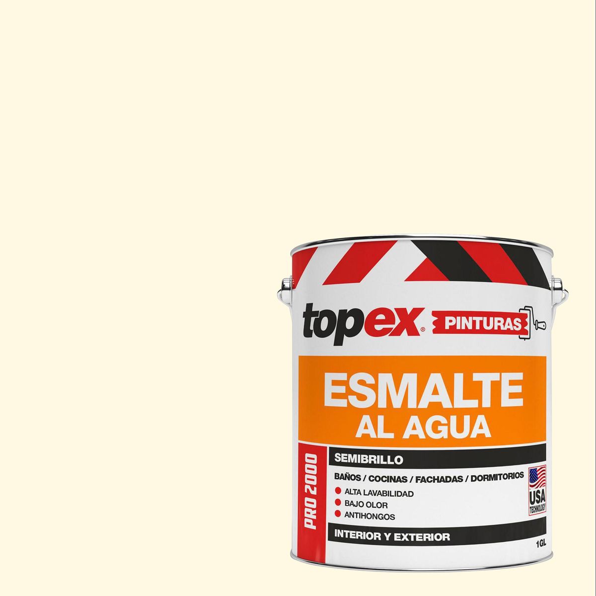 TOPEX - Esmalte al Agua 1 galón(es) Semibrillante Blanco Marfil Oriental