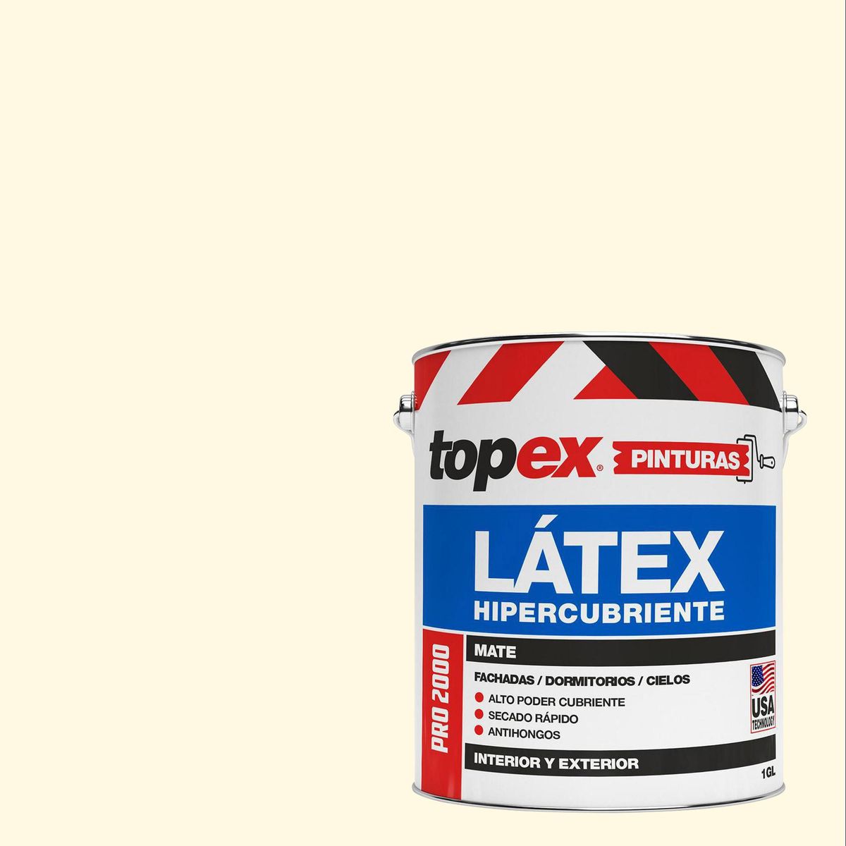 TOPEX - Pintura Látex Pro 2000 1 galón(es) Mate Blanco Marfil Oriental