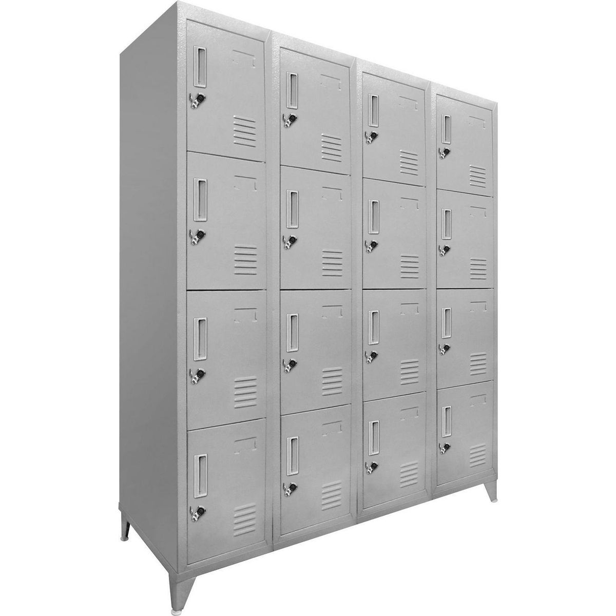 MALETEK - Locker 16 Puerta(s) 0 Cajón(es) 16 Repisa(s) 111x166x45 cm Gris