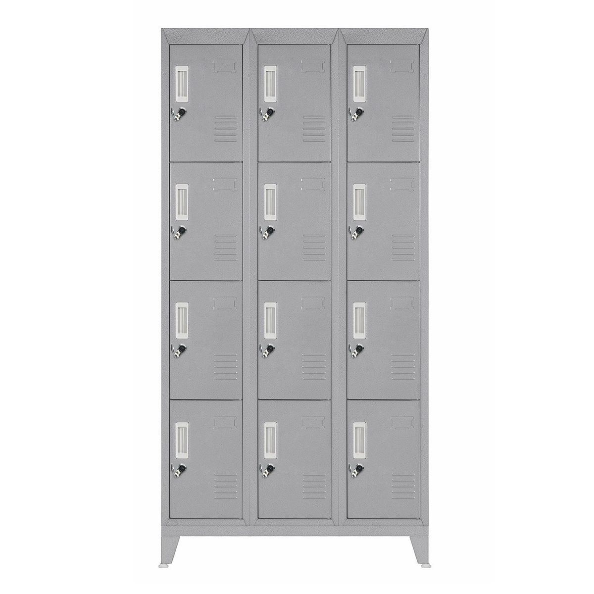 MALETEK - Locker 12 Puerta(s) 0 Cajón(es) 12 Repisa(s) 83x166x45 cm Gris