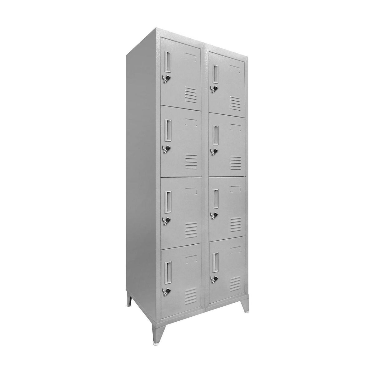 MALETEK - Locker 8 Puerta(s) 0 Cajón(es) 8 Repisa(s) 56.5x166x45 cm Gris