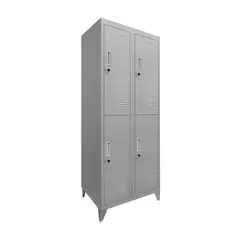 MALETEK - Locker 4 Puerta(s) 4 Cajone(s) 4 Repisa(s) 56.5x166x45 cm Gris