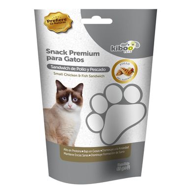 Snack gato sandwich pollo/pescado.