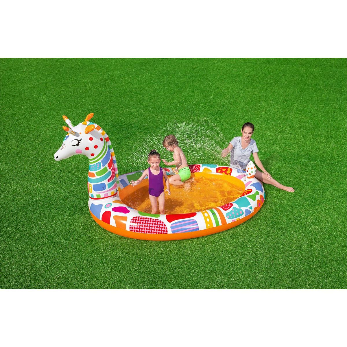 BESTWAY - Piscina inflable de jirafa para niños
