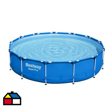 Piscina estructural con filtro 396x396x84 cm 8680 litros