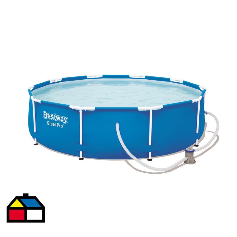 BESTWAY - Piscina estructural con filtro 305x305x76 cm 4678 litros