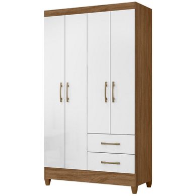Clset 4 Puertas 2 Cajones Blanco 103x47x182 cm
