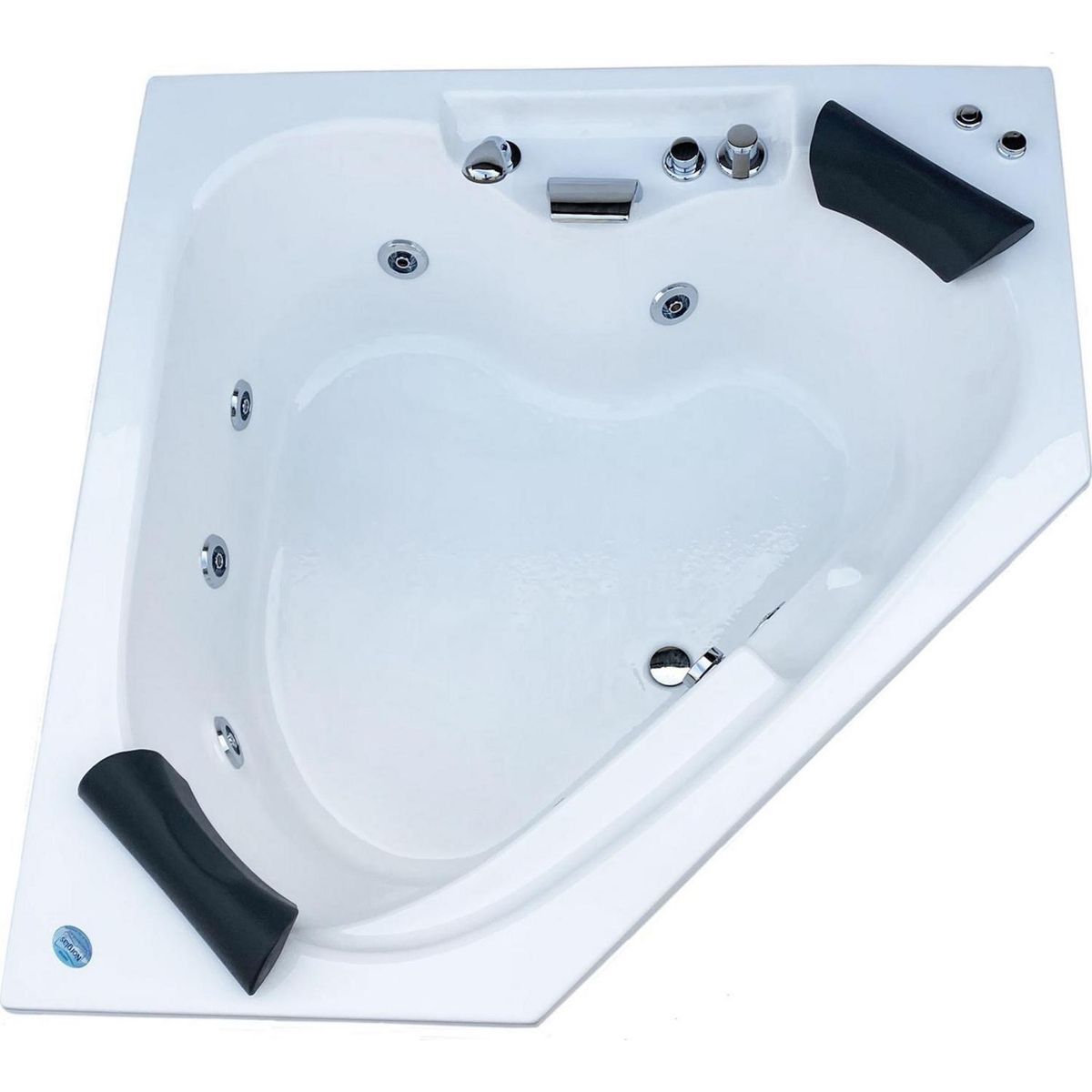 NORGLAS - Tina hidromasaje 7 jets izquierda 150x150 cm 370 l