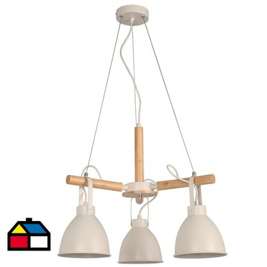 Lmpara techo blanco 3 luces E27