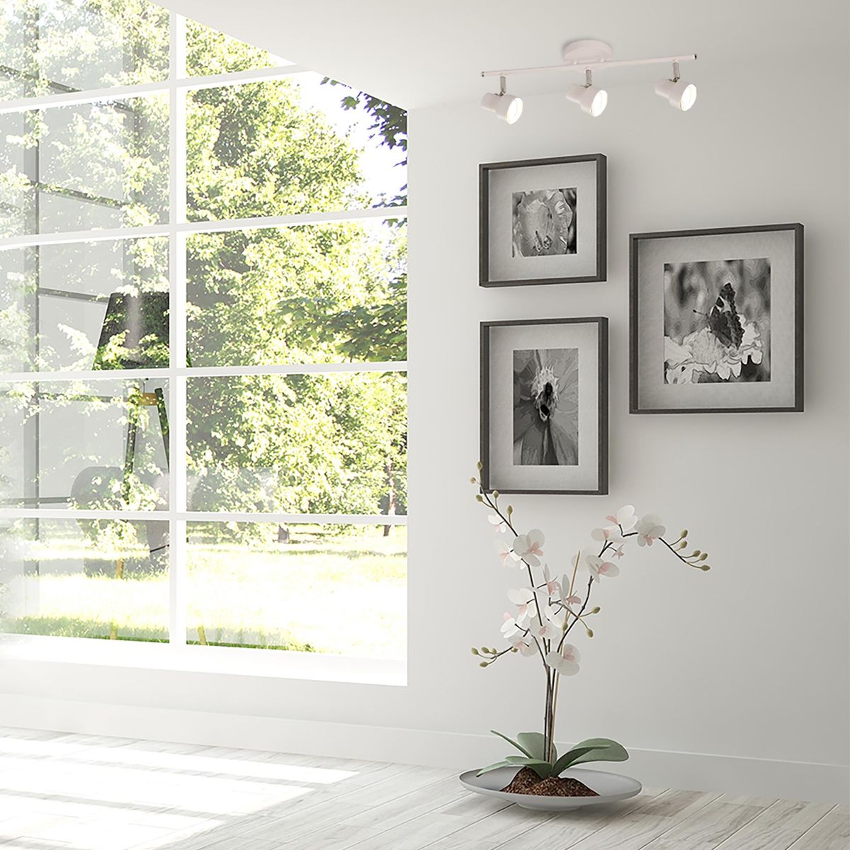 JUST HOME COLLECTION - Barra Led 3 Luces Acero Blanco