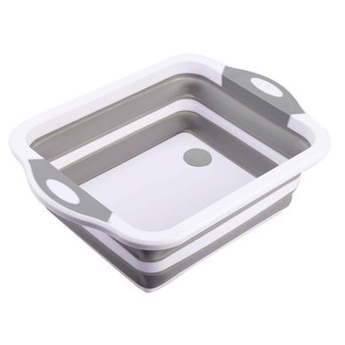 Canasta colapsable Blanco/gris