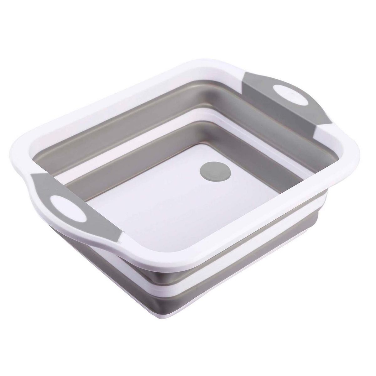 JUST HOME COLLECTION - Canasta colapsable Blanco/gris