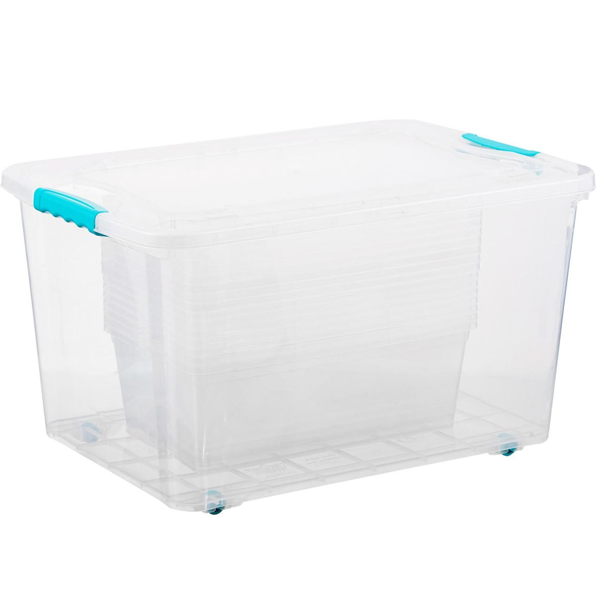 REYPLAST - Set 8 Cajas Modubox 6 l + 1 Caja 38 l Transparente