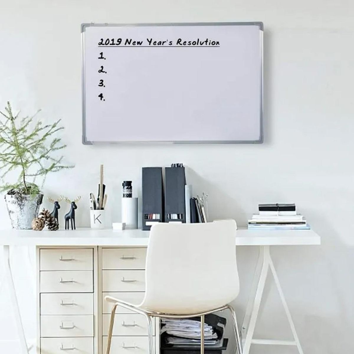 IMPORTADORA USA - Pizarra blanca acrílica magnética 60x90 cm