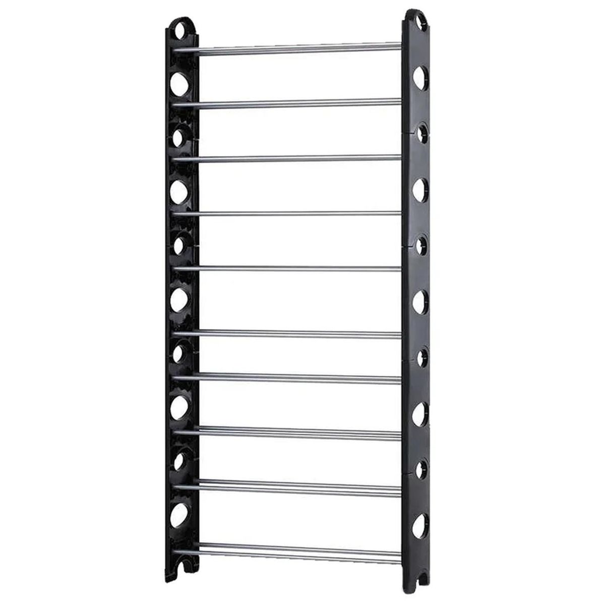 IMPORTADORA USA - Zapatera Plástico 10 Nivel(es) 64x155x20 cm Negro